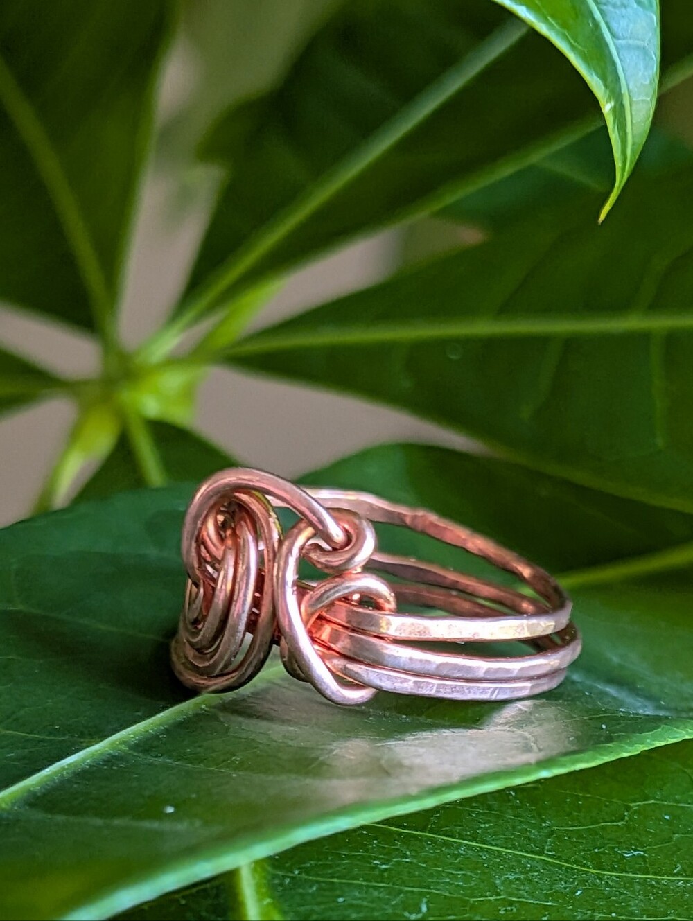 Celtic Copper Ring-Viking Knot-Artisan Crafted-Unisex - Picture 3 of 14